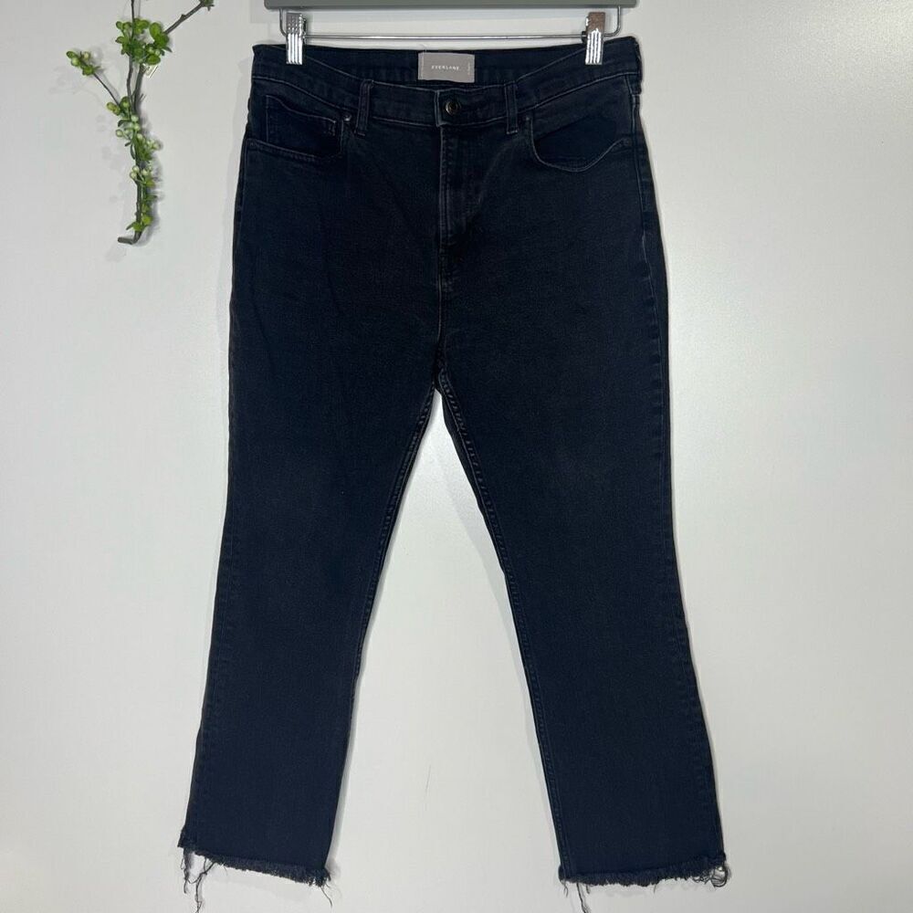 Everlane Black Jeans Raw Hem Sz 31 R